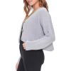 Forever 21 Women’s Ribbed Knit Cardigan Sweater(Heather Grey)