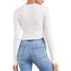 Forever 21 Women’s Ribbed Ruched Drawstring Sweater(Cream)