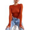 Forever 21 Women’s Ribbed Ruched Drawstring Sweater(Ginger)