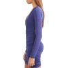 Forever 21 Women’s Ruched Surplice Bodycon Dress(Blue)