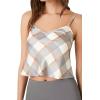 Forever 21 Women’s Satin Plaid Cropped Cami(Vanilla)