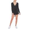 Forever 21 Women’s Self-tie Belted Surplice Romper(Smokey)