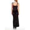 Forever 21 Women’s Sheer Crochet Maxi Dress(Black)