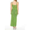 Forever 21 Women’s Sheer Crochet Maxi Dress(Herbal Green)