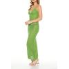 Forever 21 Women’s Sheer Crochet Maxi Dress(Herbal Green)