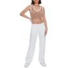 Forever 21 Women’s Straight-Leg Twill Pants(Cream)