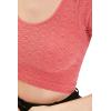 Forever 21 Women’s Textured Lettuce-Edge Cropped Tee(Rose Petal)