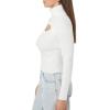 Forever 21 Women’s Turtleneck Cutout Sweater(Vanilla)
