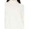 Forever 21 Women’s Turtleneck Whipstitched Sweater(Vanilla)