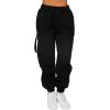 Forever 21 Women’s Twill Cargo Joggers(Black)