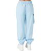 Forever 21 Women’s Twill Cargo Joggers(Sky Blue)