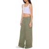 Forever 21 Women’s Twill Wide-Leg Cargo Pants(Olive)