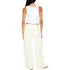 Forever 21 Women’s Twill Wide-Leg Cargo Pants(White)