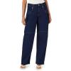 Forever 21 Women’s Baggy Mid-Rise Jeans(Dark Denim)