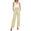 Forever 21 Women’s Belted Zebra Print High-Rise Pants(Green)