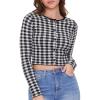 Forever 21 Women’s Gingham Cardigan Sweater(Black)