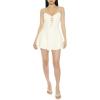 Forever 21 Women’s Lace-up Sweetheart Mini Dress(White)