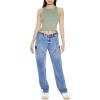 Forever 21 Women’s Low-Rise Straight Cargo Jeans(Medium Denim)