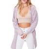 Forever 21 Women’s Marled Open-Front Cardigan Sweater(Lavender)