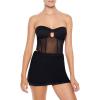 Forever 21 Women’s Mesh Sweetheart Tube Top(Black)