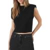 Forever 21 Women’s Padded Sweater Vest(Black)