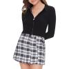 Forever 21 Women’s Plaid Mini Skirt(Black)
