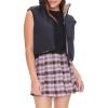 Forever 21 Women’s Plaid Mini Skirt(Lavender)