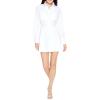 Forever 21 Women’s Poplin A-line Mini Shirt Dress(White)