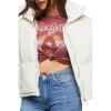 Forever 21 Women’s Quilted Puffer Jacket(Cream)