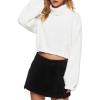 Forever 21 Women’s Ribbed Turtleneck Sweater(Vanilla)