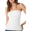 Forever 21 Women’s Sweater-Knit Zip-up Tube Top(White)