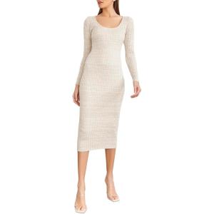 Forever 21 Women’s Ribbed Bodycon Sweater Dress(Taupe)