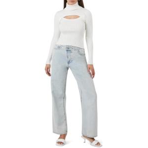 Forever 21 Women’s Turtleneck Cutout Sweater(Vanilla)