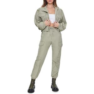 Forever 21 Women’s Windbreaker Cargo Joggers(Sage)