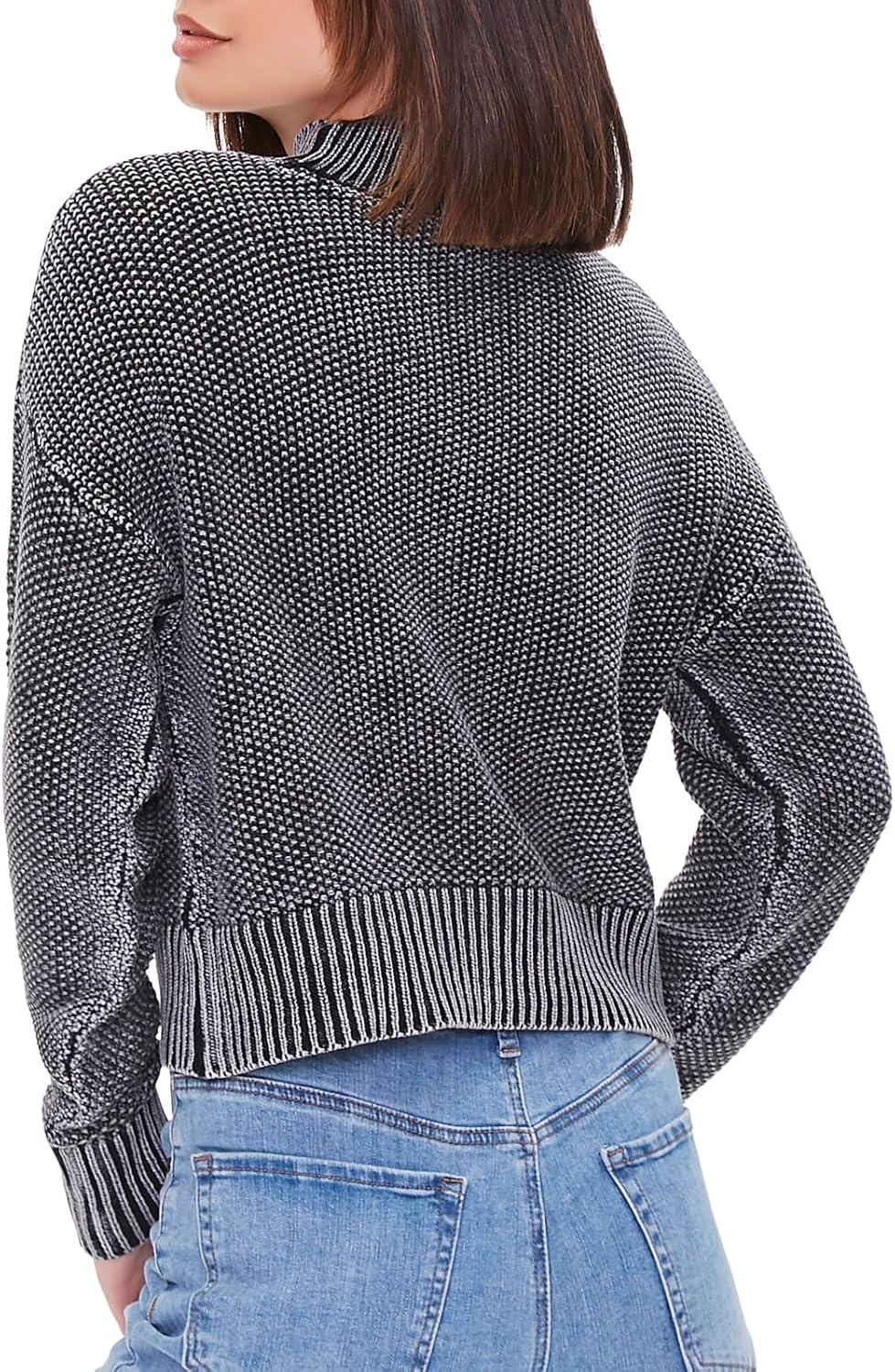 image:imageForever 21 Womens Mineral Wash Mock Neck SweaterCharcoal