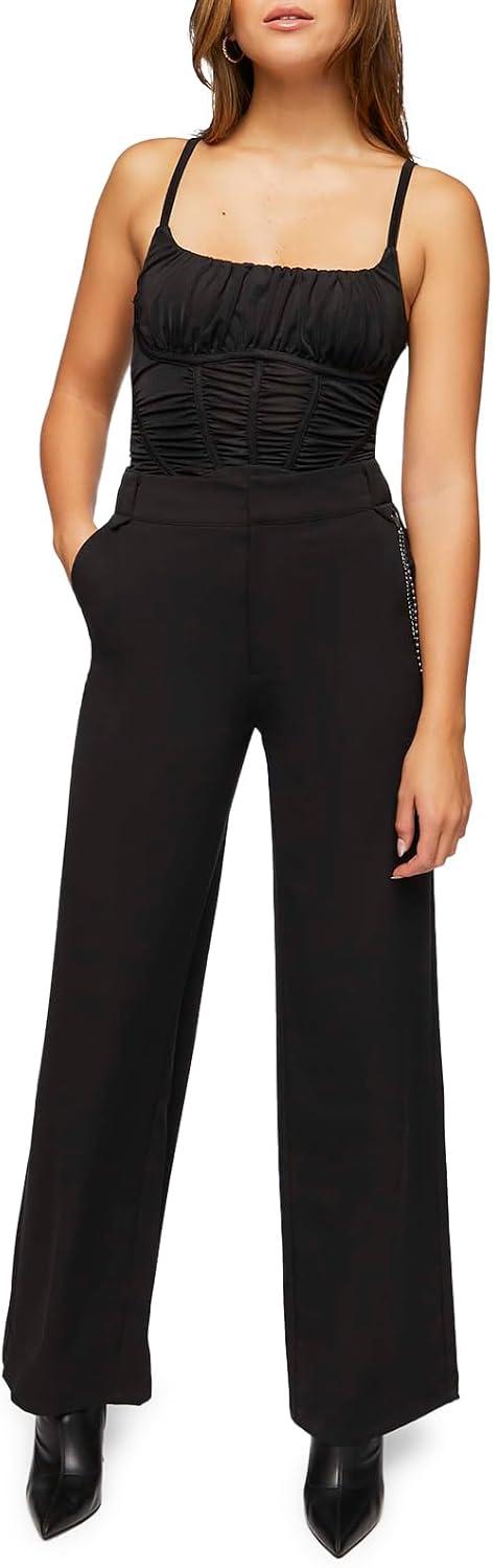 image:imageForever 21 Womens Ruched Cami BodysuitBlack