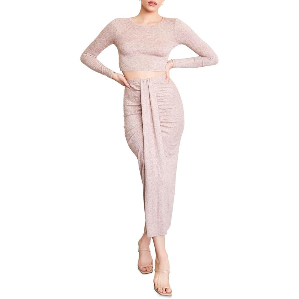 image:imageForever 21 Womens Crop Top amp Bodycon Midi Skirt SetBrown