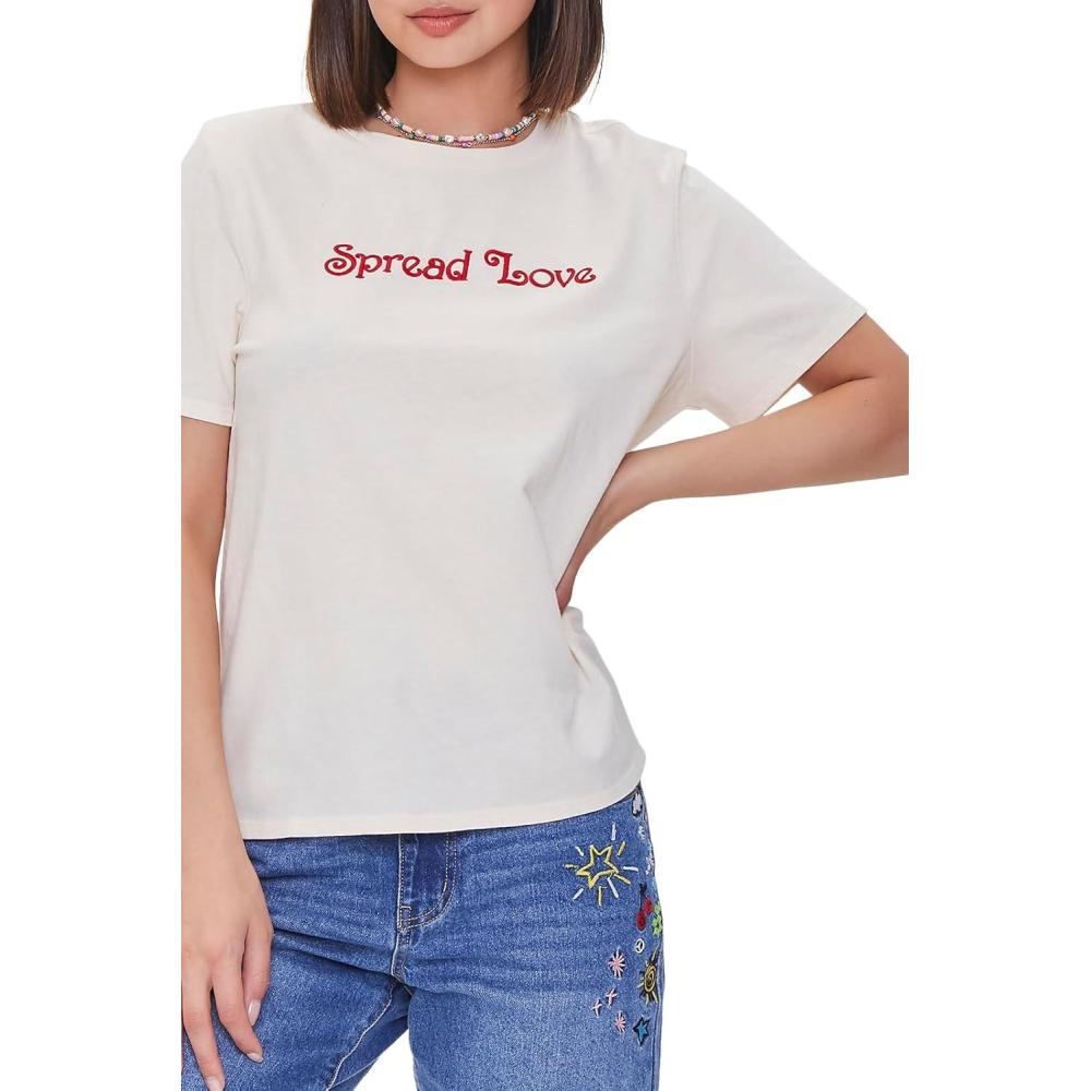 image:imageForever 21 Womens Organically Grown Cotton TeeCream