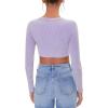 Forever 21 Women’s Acid Wash Crop Top(Dusty Lavender)