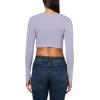 Forever 21 Women’s Acid Wash Crop Top(Dusty Lavender)