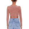 Forever 21 Women’s Acid Wash Crop Top(Rust)