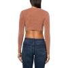 Forever 21 Women’s Acid Wash Crop Top(Rust)