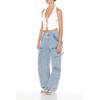 Forever 21 Women’s Carpenter Cargo Jeans(Dark Denim)