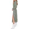 Forever 21 Women’s Celestial Print Open-Back Midi Dress(Green)