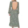 Forever 21 Women’s Celestial Print Open-Back Midi Dress(Green)