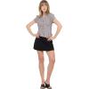 Forever 21 Women’s Collared Button Down Top with Ruffle Hem(Brown)