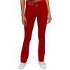 Forever 21 Women’s Corduroy Belted Flare Pants(Ruby)