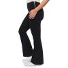 Forever 21 Women’s Corduroy Mid-Rise Flare Pants(Black)