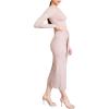 Forever 21 Women’s Crop Top & Bodycon Midi Skirt Set(Brown)
