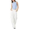 Forever 21 Women’s Cropped Curved-Hem Tank Top(Light Blue)